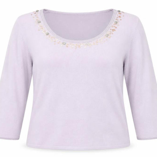 Tigi Womens Purple Scoop Neck Acrylic Pullover Jumper Size 10