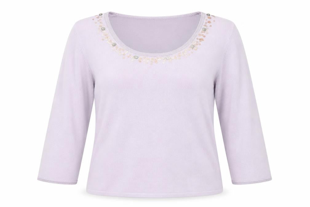Tigi Womens Purple Scoop Neck Acrylic Pullover Jumper Size 10