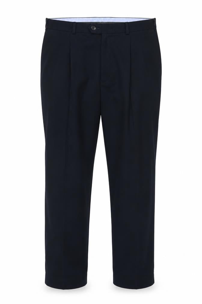 Marks and Spencer Mens Blue Polyester Dress Pants Trousers Size 33 in Regular Zip