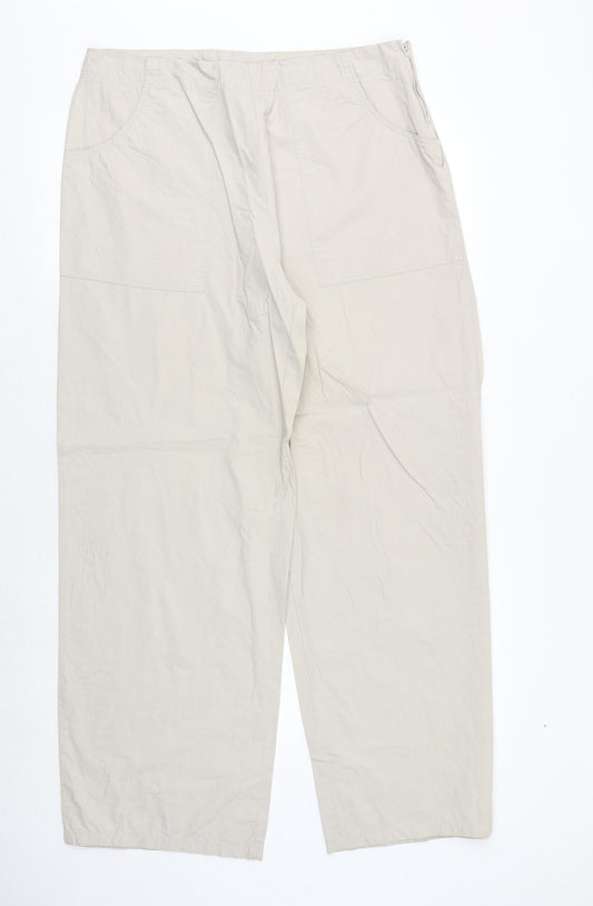 TEX Mens Beige Cotton Trousers Size 34 in Regular Button - Pockets