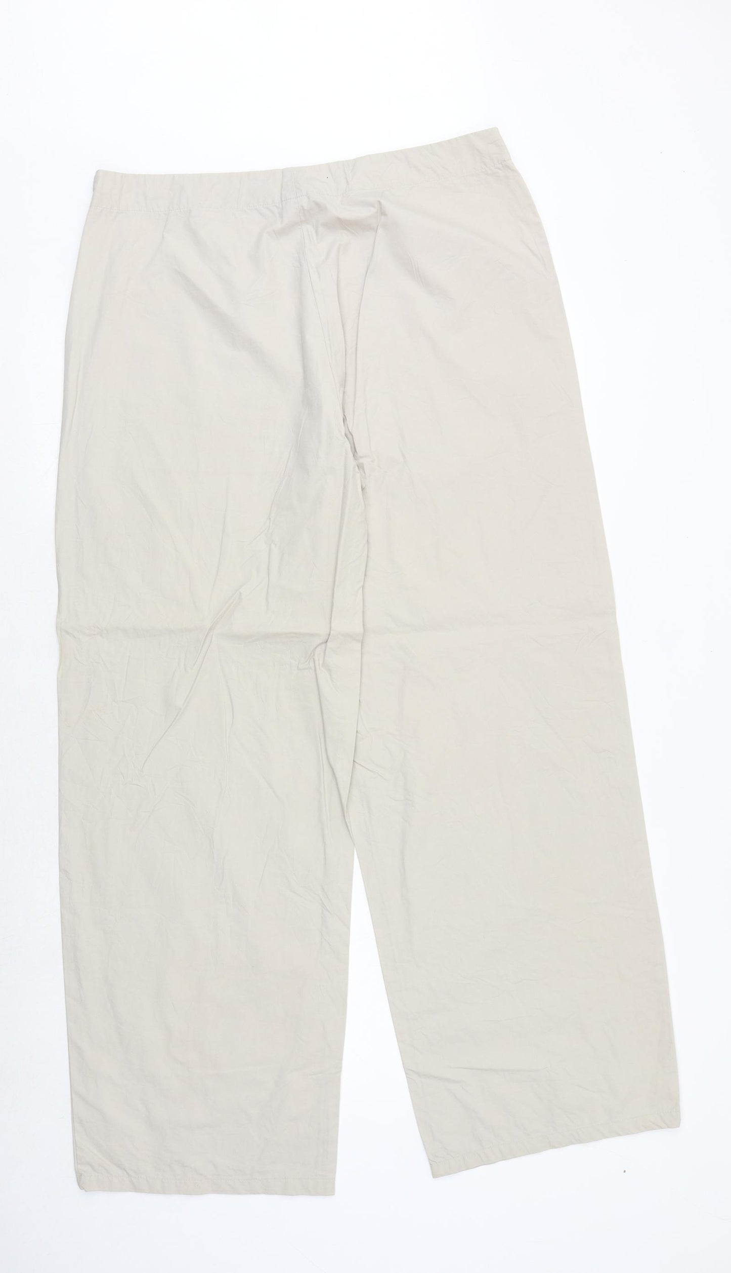 TEX Mens Beige Cotton Trousers Size 34 in Regular Button - Pockets