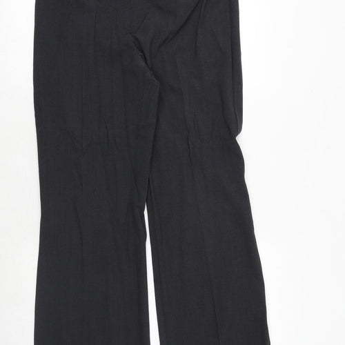 Marks and Spencer Womens Grey Polyester Dress Pants Trousers Size 14 Regular Zip
