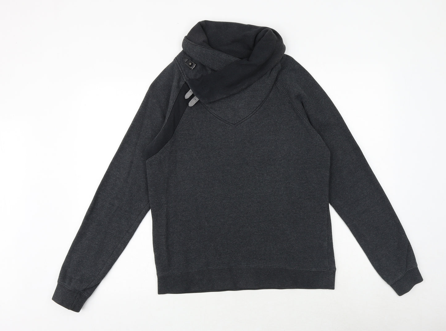 Your Turn Womens Grey Cotton Pullover Sweatshirt Size S