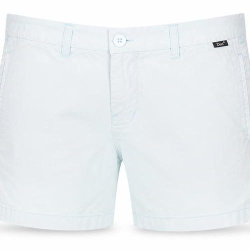 Deus Womens Blue Cotton Chino Shorts Size 12 Regular Zip