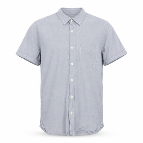 H&M Mens Blue Check Cotton Button-Up Size S Collared Button