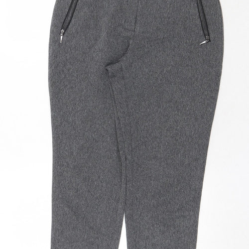 Dorothy Perkins Womens Grey Polyester Carrot Trousers Size 12 Regular Zip - Zipped Pockets