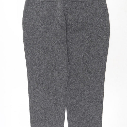Dorothy Perkins Womens Grey Polyester Carrot Trousers Size 12 Regular Zip - Zipped Pockets