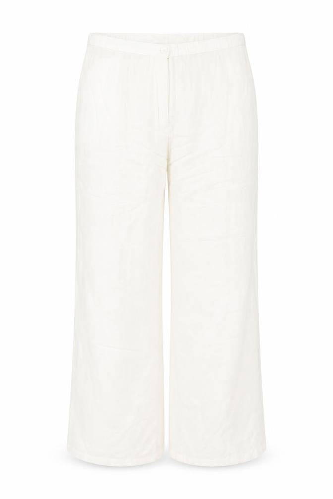 Joanna Hope Womens Ivory Viscose Trousers Size 14 Regular Zip