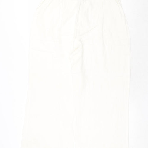 Joanna Hope Womens Ivory Viscose Trousers Size 14 Regular Zip