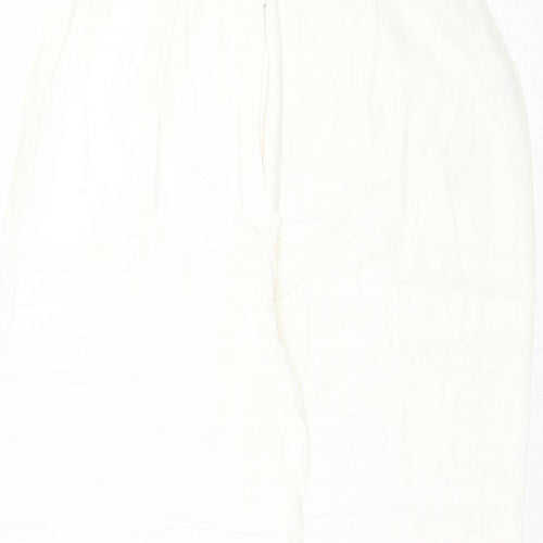 Joanna Hope Womens Ivory Viscose Trousers Size 14 Regular Zip