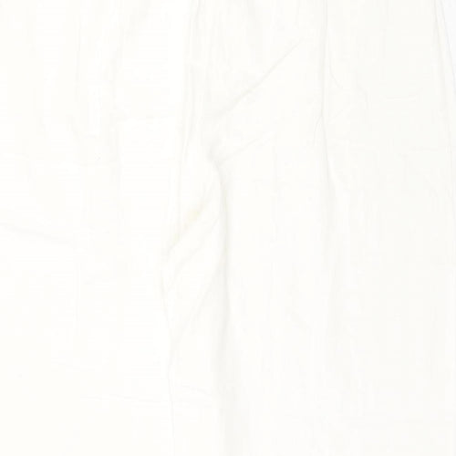 Joanna Hope Womens Ivory Viscose Trousers Size 14 Regular Zip