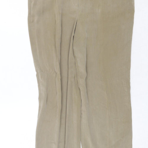 Gerry Weber Womens Brown Polyester Trousers Size 16 Regular Zip