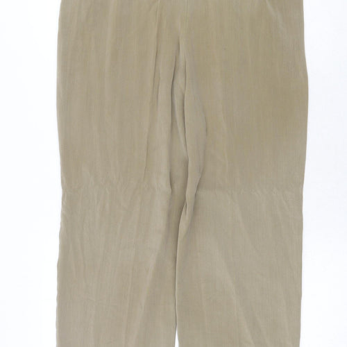Gerry Weber Womens Brown Polyester Trousers Size 16 Regular Zip
