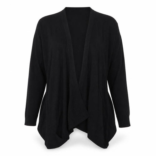 monso Womens Black V-Neck Viscose Cardigan Jumper Size S