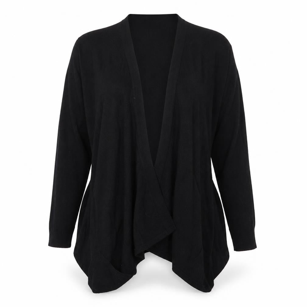 monso Womens Black V-Neck Viscose Cardigan Jumper Size S