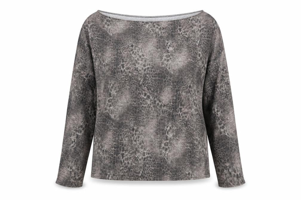 Lipsy London Womens Brown Boat Neck Animal Print Polyester Pullover Jumper Size 16 - Leopard Pattern