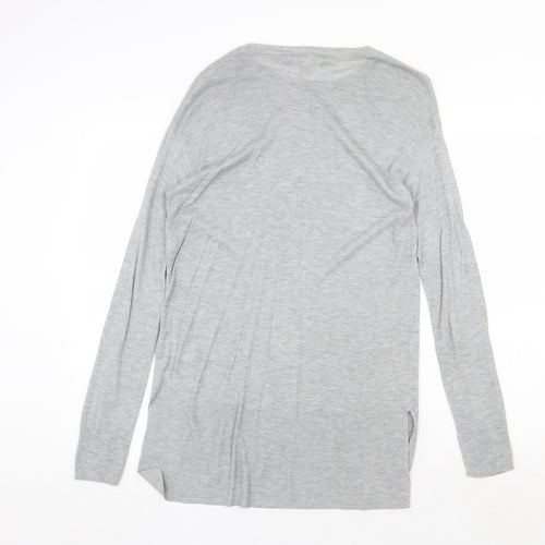 H&M Womens Grey Crew Neck Acrylic Pullover Jumper Size S