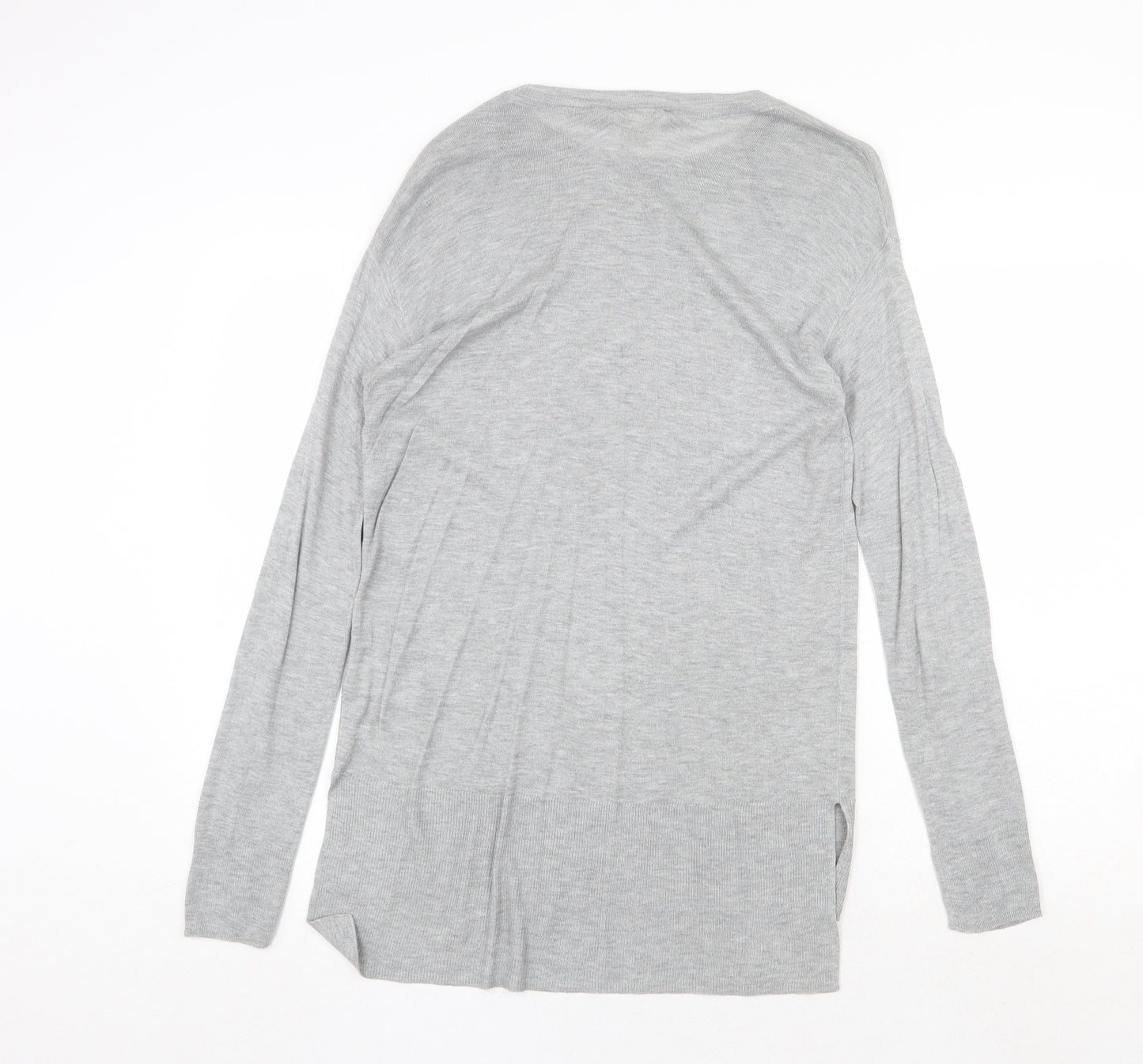 H&M Womens Grey Crew Neck Acrylic Pullover Jumper Size S