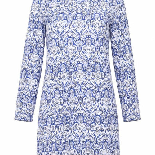 Baby Blue Womens Blue Geometric Polyester A-Line Size XS V-Neck Pullover