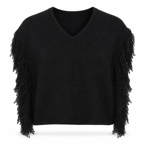 Marks and Spencer Womens Black V-Neck Acrylic Pullover Jumper Size 10