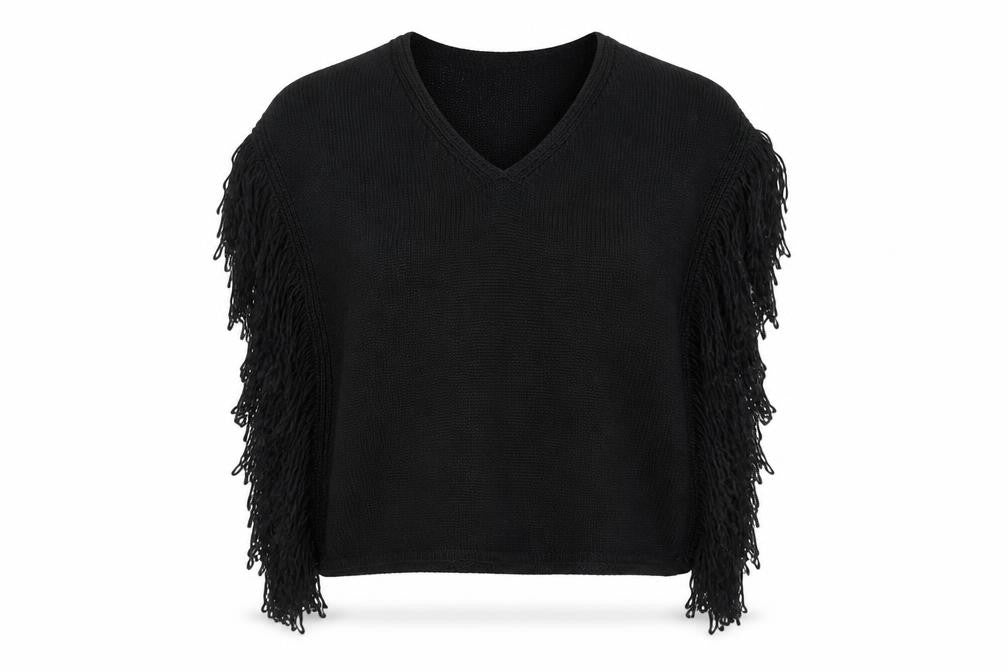Marks and Spencer Womens Black V-Neck Acrylic Pullover Jumper Size 10