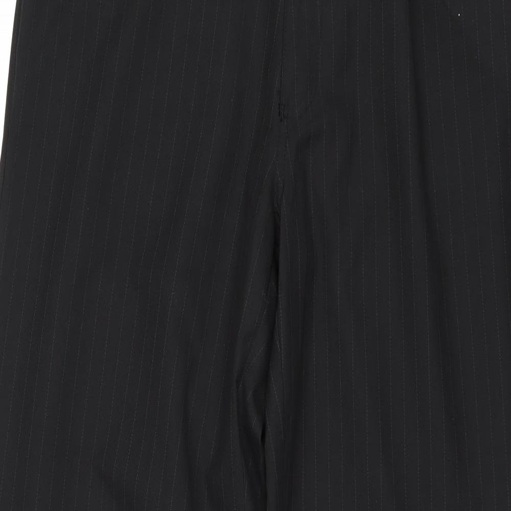 Jeff Banks Mens Black Polyester Trousers Size 34 in Regular