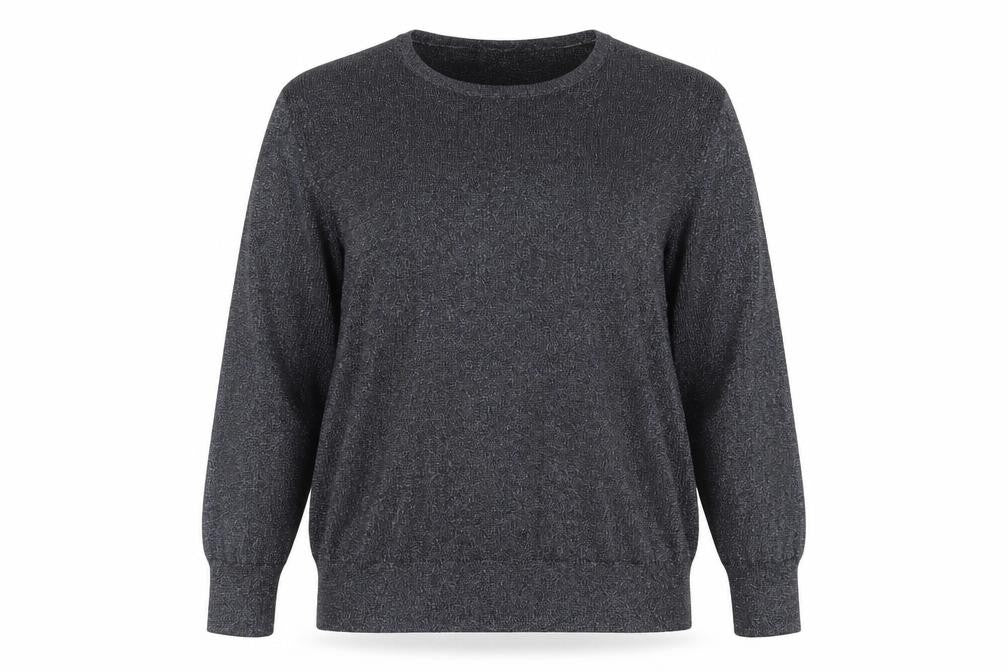 Dorothy Perkins Womens Silver Round Neck Viscose Pullover Jumper Size 18
