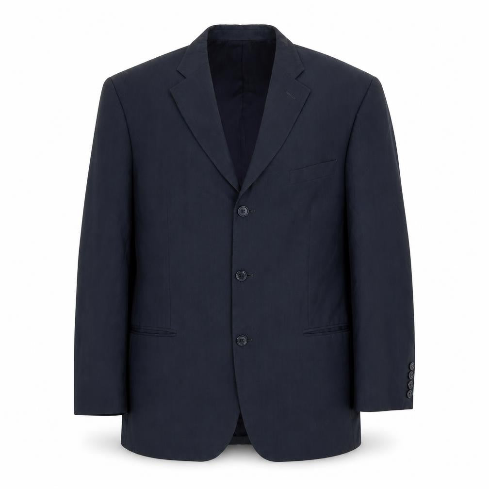 Front view of Marks & Spencer men’s grey wool jacket suit jacket, size L, regular