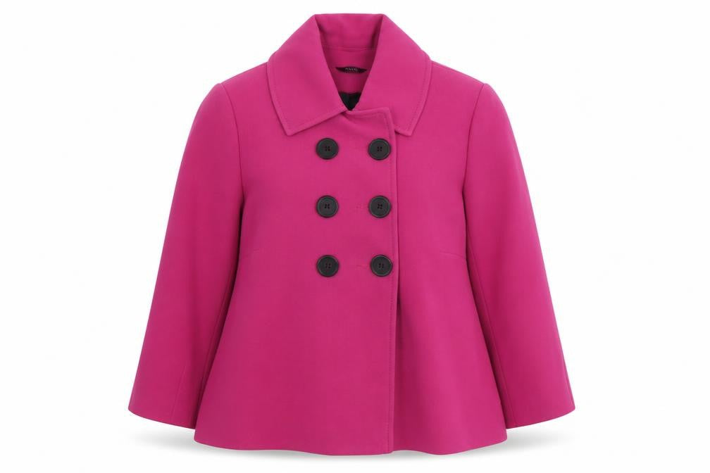Front view of South women’s pink jacket, size UK 10, button