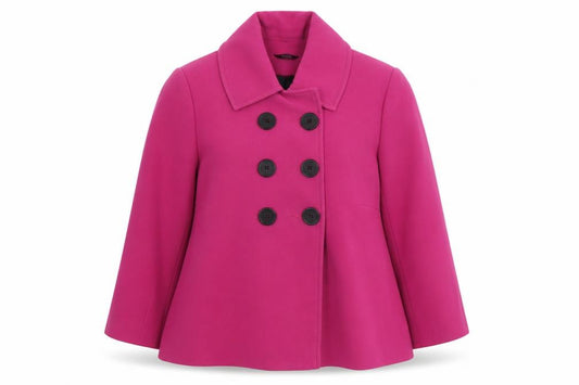 Front view of South women’s pink jacket, size UK 10, button