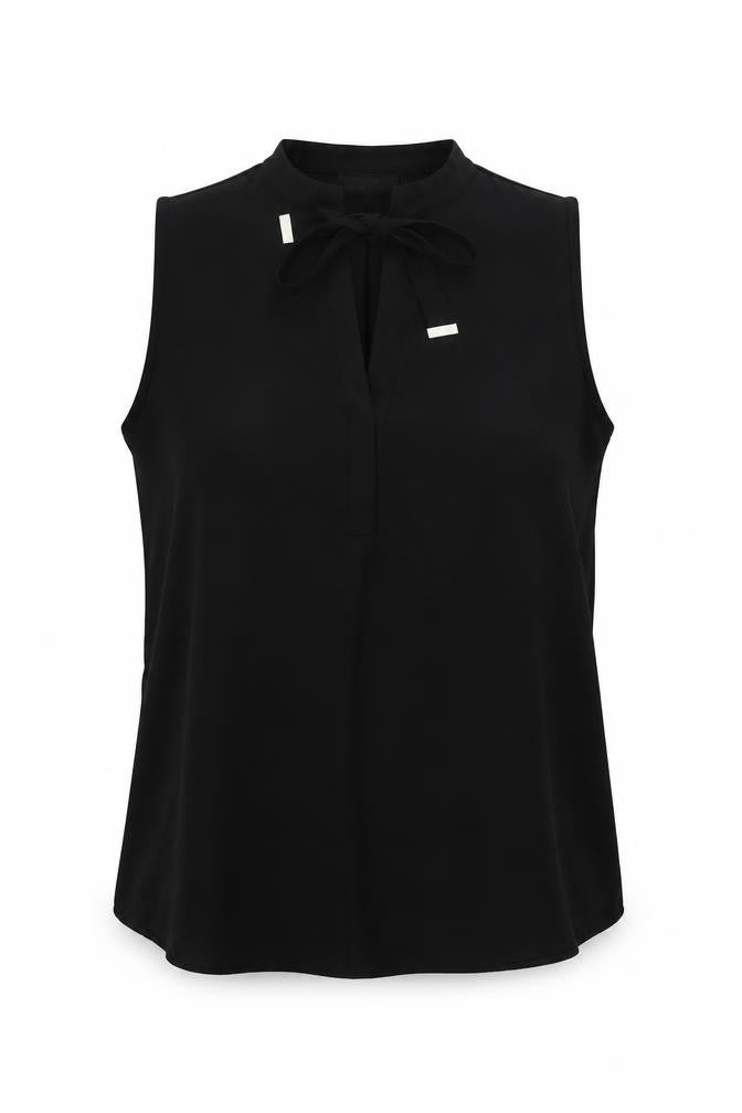Wallis Womens Black Polyester Basic Blouse Size M Round Neck