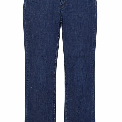 Esprit Womens Blue Cotton Bootcut Jeans Size 34 in L31 in Regular Button