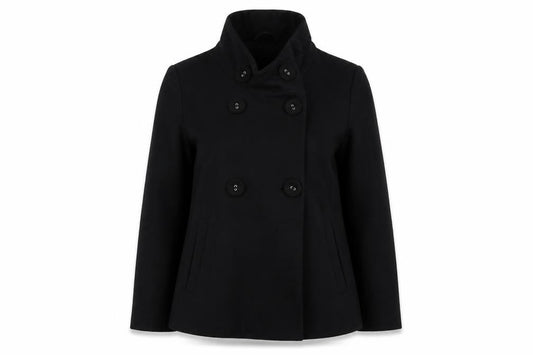 Front view of New Look women’s black jacket, size UK 10, button