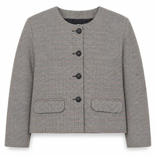 Colourways Womens Black Geometric Jacket Size 10 Button