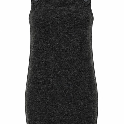 Ignite Womens Grey Acrylic Pinafore/Dungaree Dress Size S Round Neck Pullover