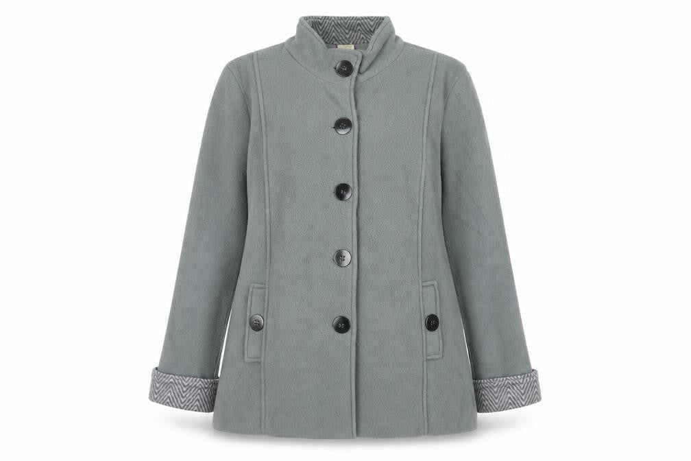 Anne De Lancay Womens Green Jacket Size M Button