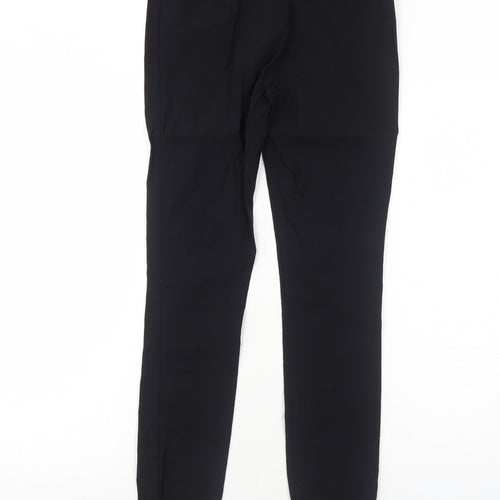 New Look Womens Black Viscose Trousers Size 8 Regular Zip