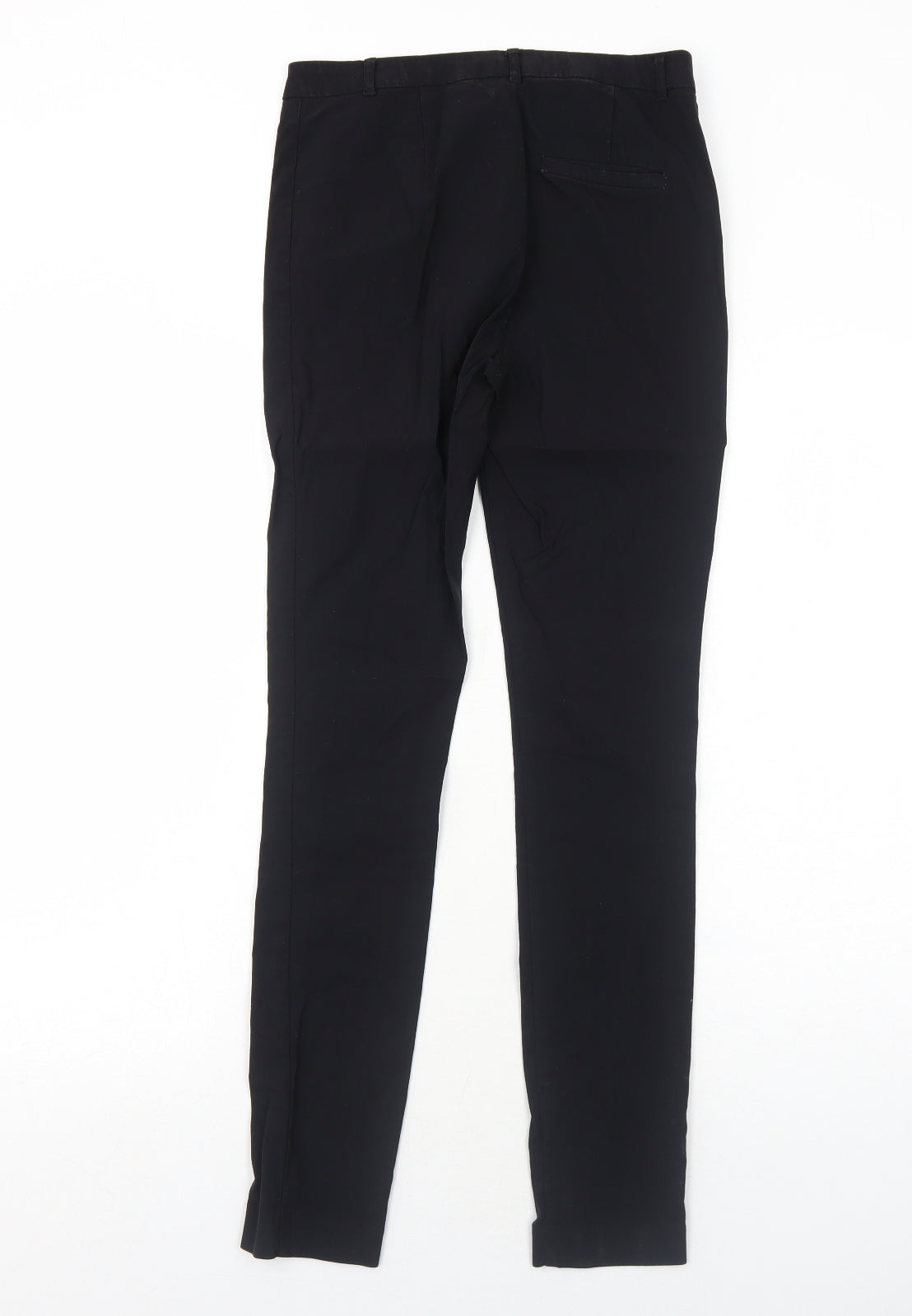 New Look Womens Black Viscose Trousers Size 8 Regular Zip
