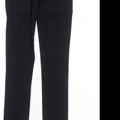 New Look Womens Black Viscose Trousers Size 8 Regular Zip