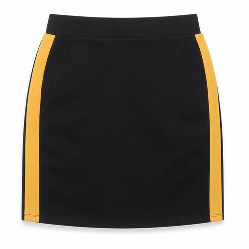 Miss Selfridge Womens Black Polyester Mini Skirt Size 8 - Side Stripe Detail