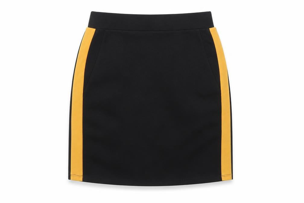 Miss Selfridge Womens Black Polyester Mini Skirt Size 8 - Side Stripe Detail
