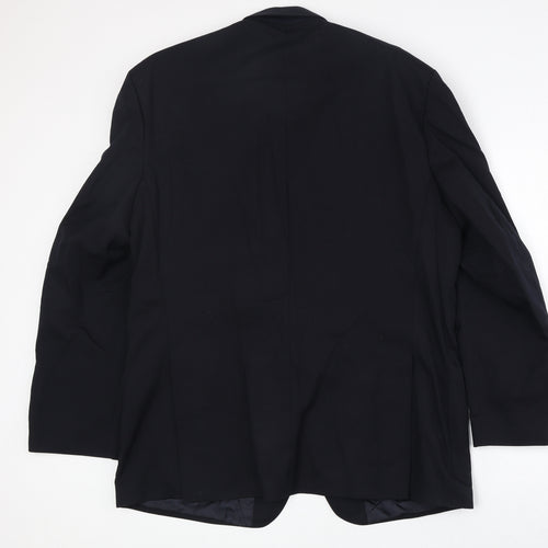 The Label Mens Blue Wool Jacket Blazer Size 44 Regular