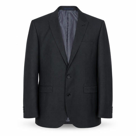 Front view of Next men’s grey polyester jacket suit jacket, size 42, regular