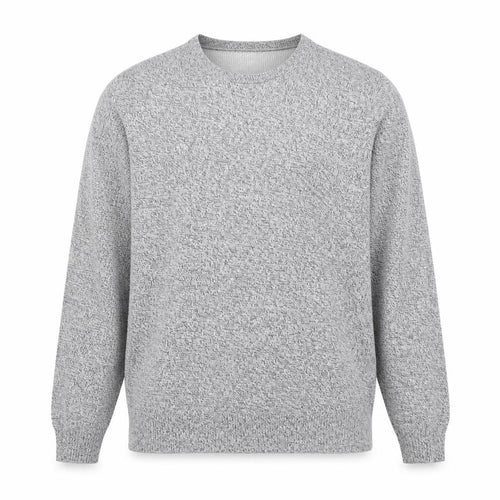 Marks and Spencer Mens Grey Round Neck Acrylic Pullover Jumper Size L Long Sleeve