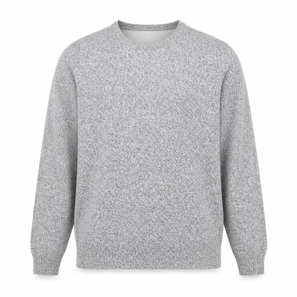 Marks and Spencer Mens Grey Round Neck Acrylic Pullover Jumper Size L Long Sleeve