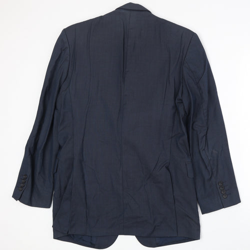 Roderick Charles Mens Blue Wool Jacket Suit Jacket Size 40 Regular