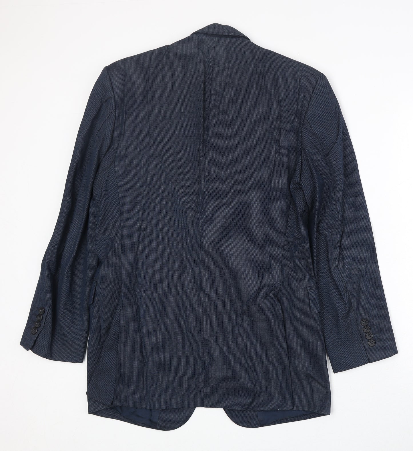 Roderick Charles Mens Blue Wool Jacket Suit Jacket Size 40 Regular