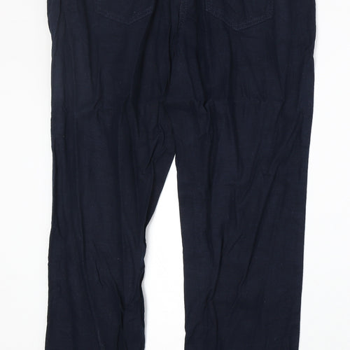 NEXT Womens Blue Polyester Trousers Size 34 in Regular Zip