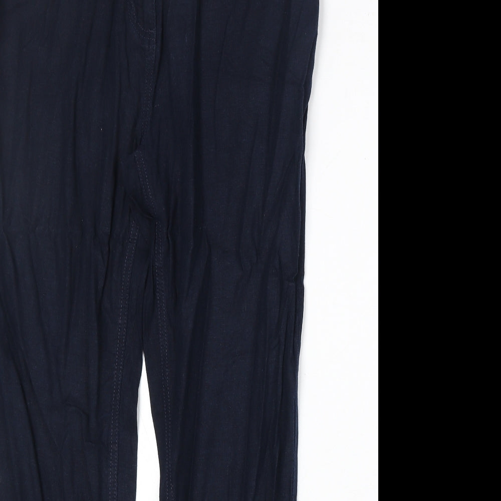 NEXT Womens Blue Polyester Trousers Size 34 in Regular Zip
