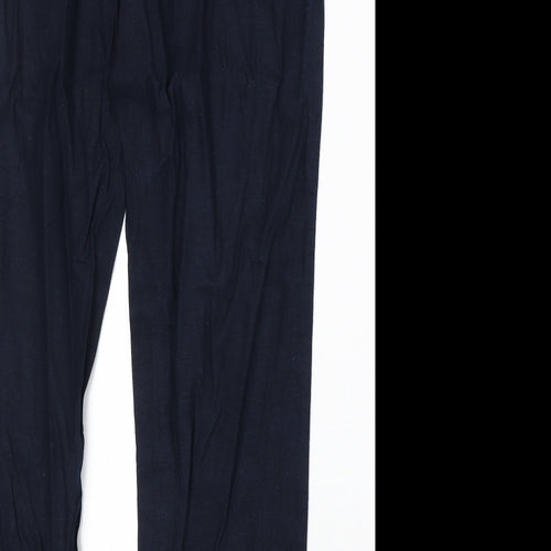 NEXT Womens Blue Polyester Trousers Size 34 in Regular Zip
